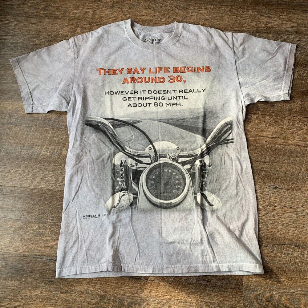 3D-Tees by Mountain T-Shirt SZ L EUC Motorcycle Rare Vintage Tee